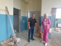Продолжается капитальный ремонт здания Дом спорта в п.Дубровка